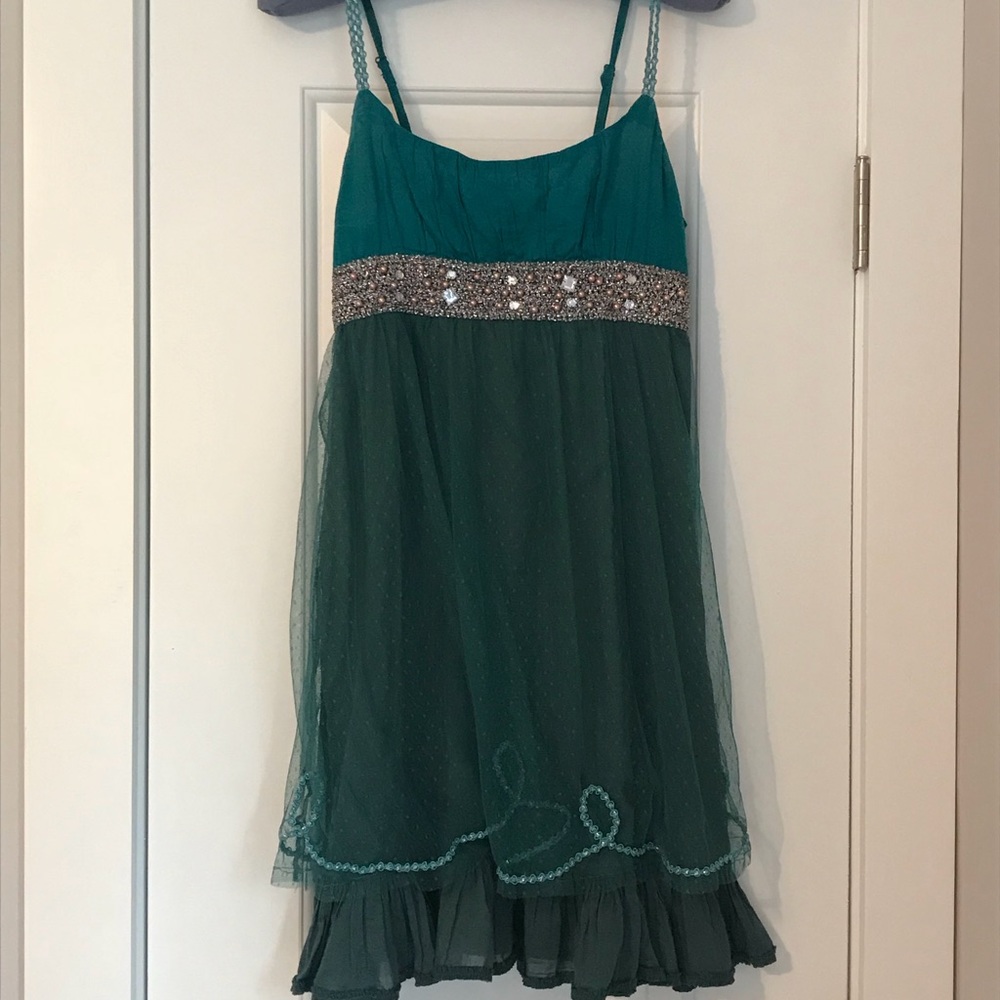 Free People Teal Party Dress